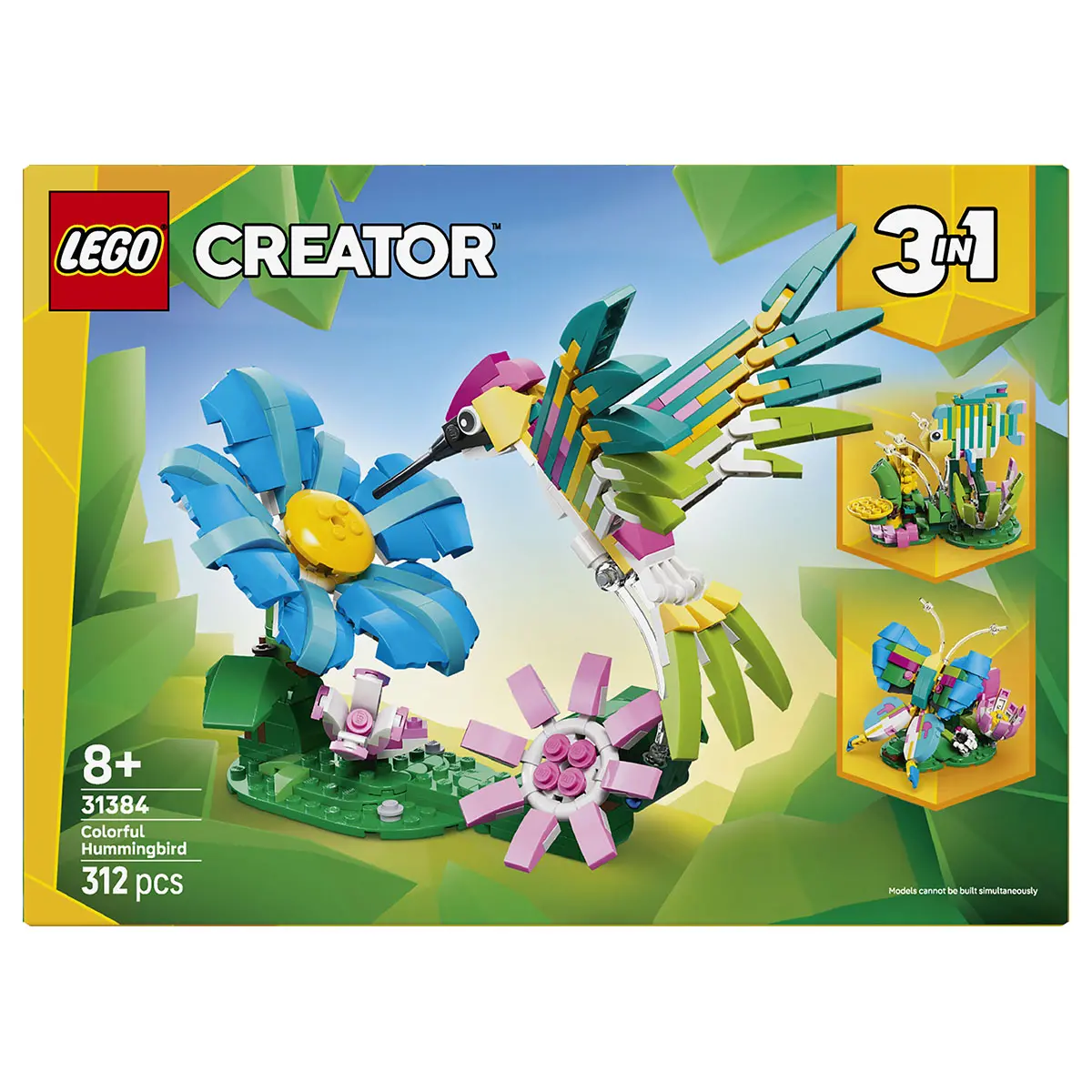 Lego Crerator 3-In-1 Colourful Hummingbird 31384 Building Set 1