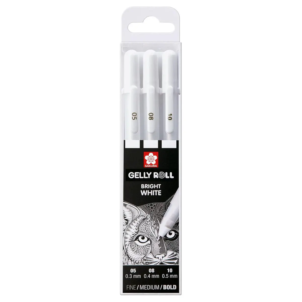 Sakura Gelly Roll Bright White Fine-Medium-Bold Pens (3 Pack) 1