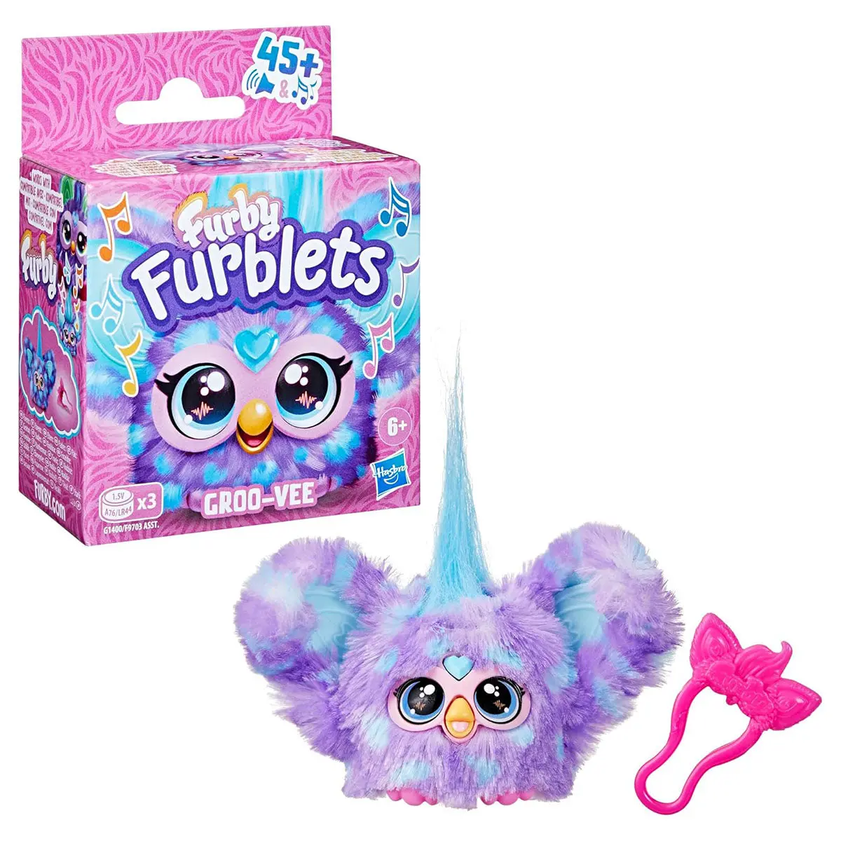 Furby Furblets Groo-Vee Mini Electronic Plush Toy For Girls & Boys 6+ 1