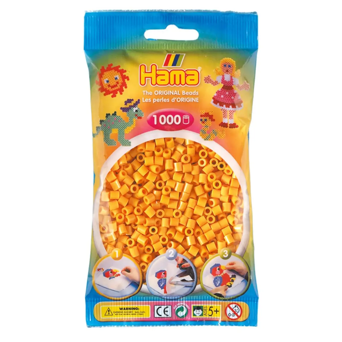 Hama Midi Beads Teddy Bear Brown 1000 Piece Pack 1