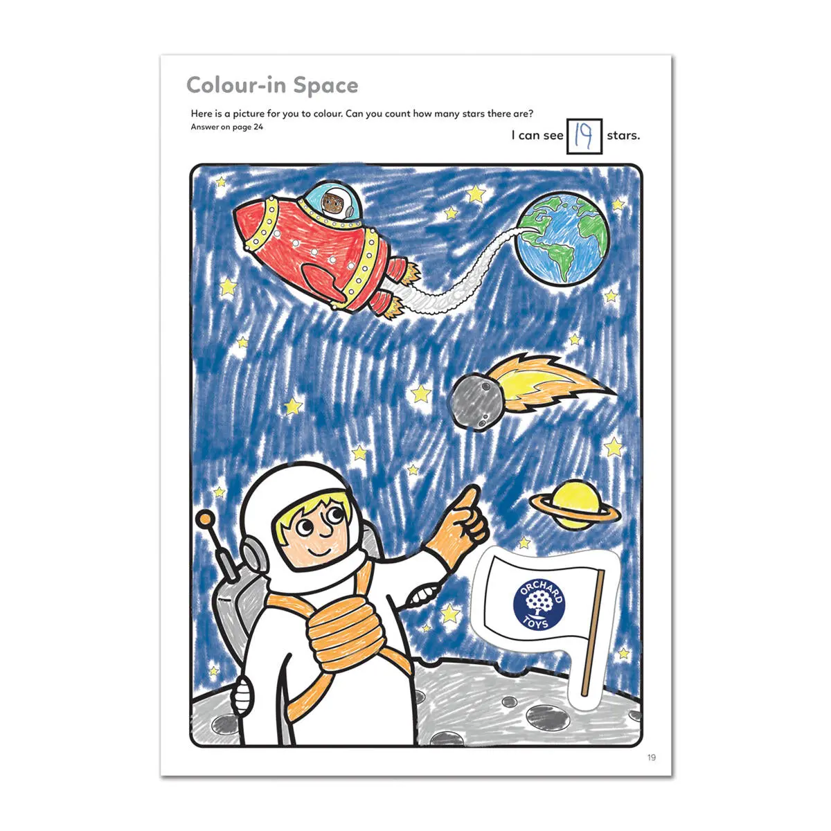Orchard Toys Outer Space Sticker Colouring Book 2