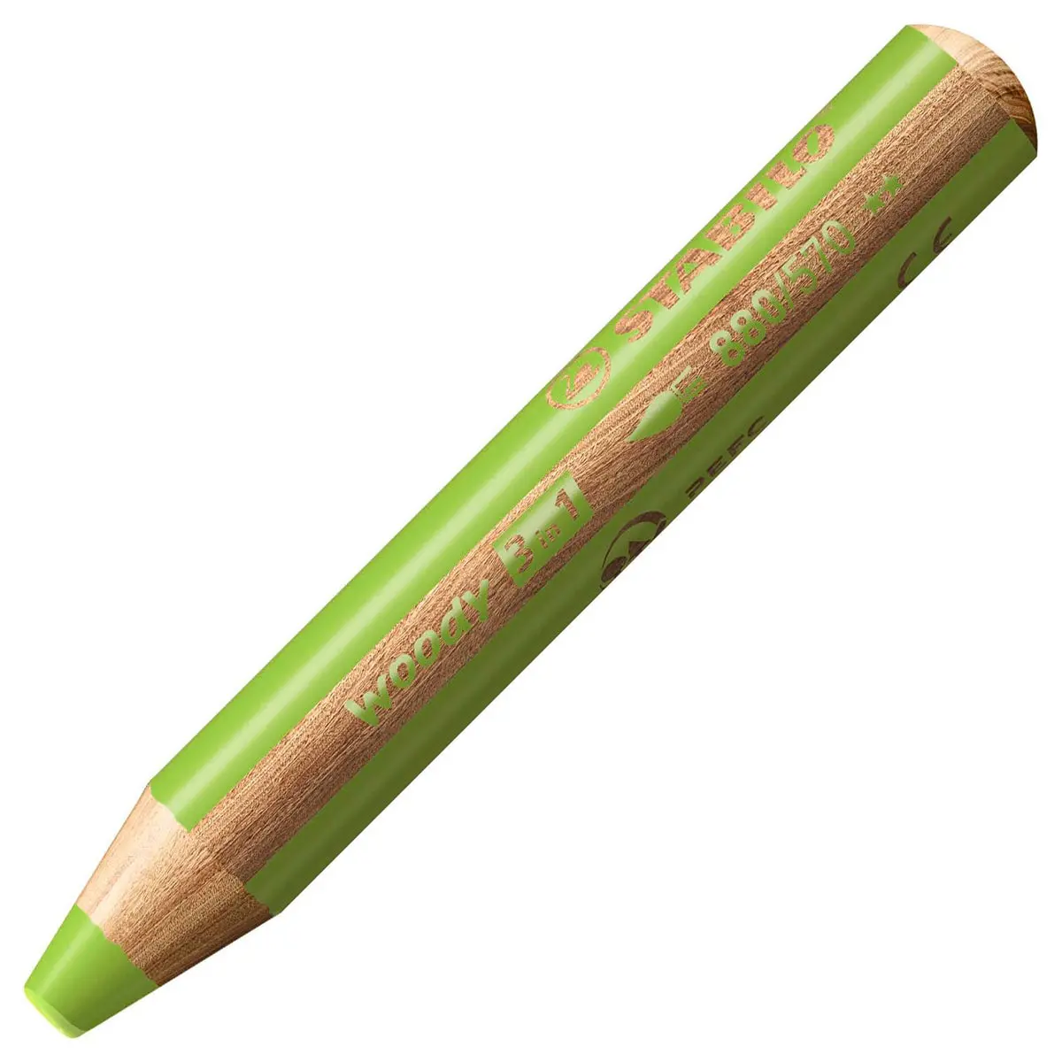 Stabilo Woody 3 In 1 Multi-Talented Leaf Green Pencil 1