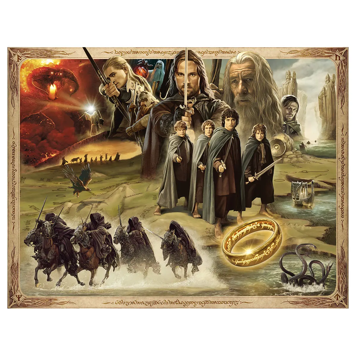 Ravensburger Lord Of The Rings: The Fellowship Of The Ring 2000 Piece Jigsaw Puzzle 2