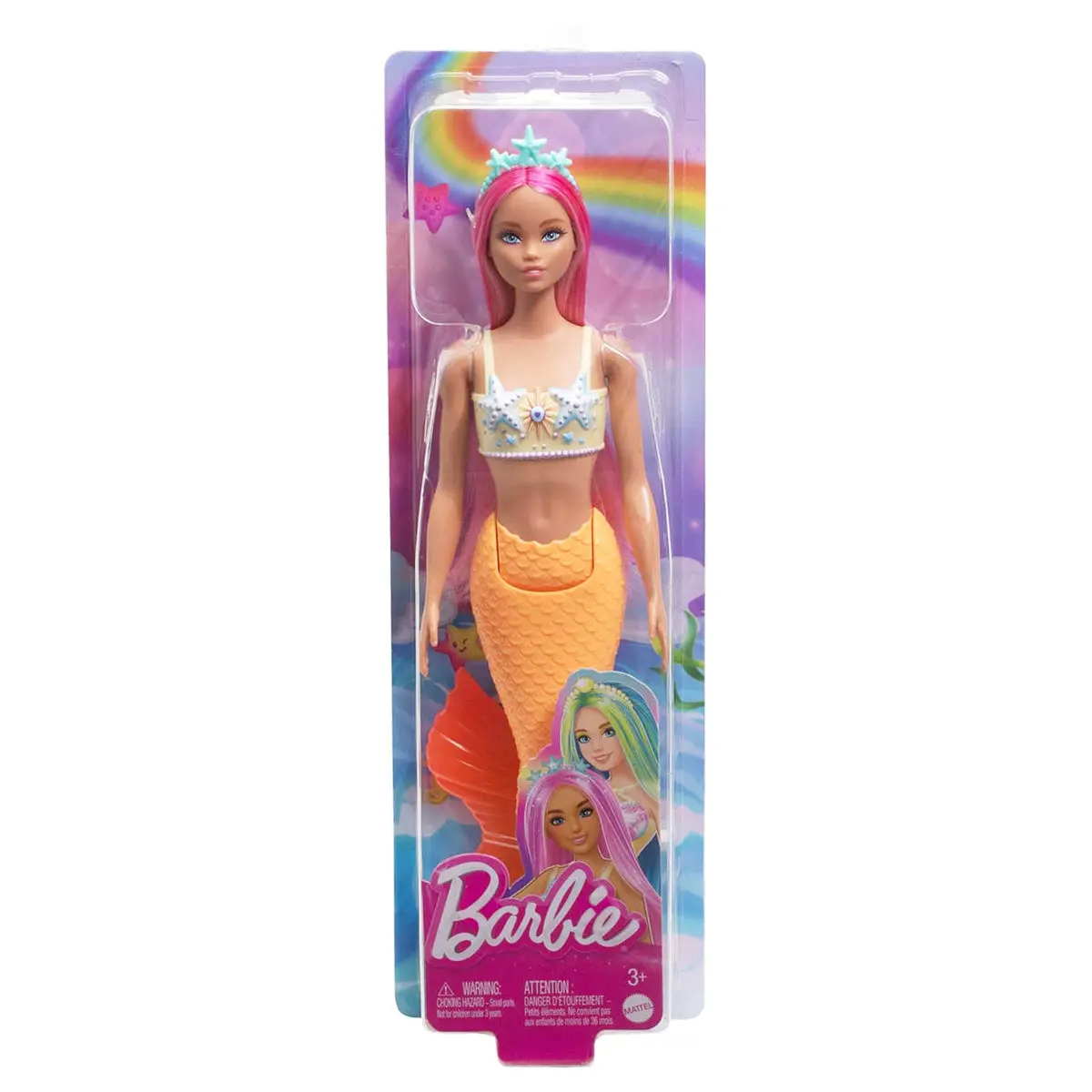Barbie Mermaid Doll Pink Orange 1
