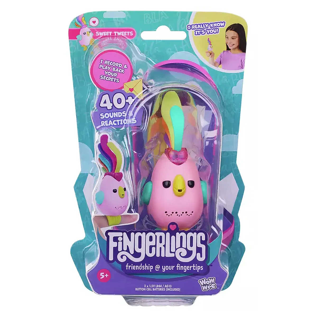 Fingerlings Sweet Tweets Interactive Bird Pink 1