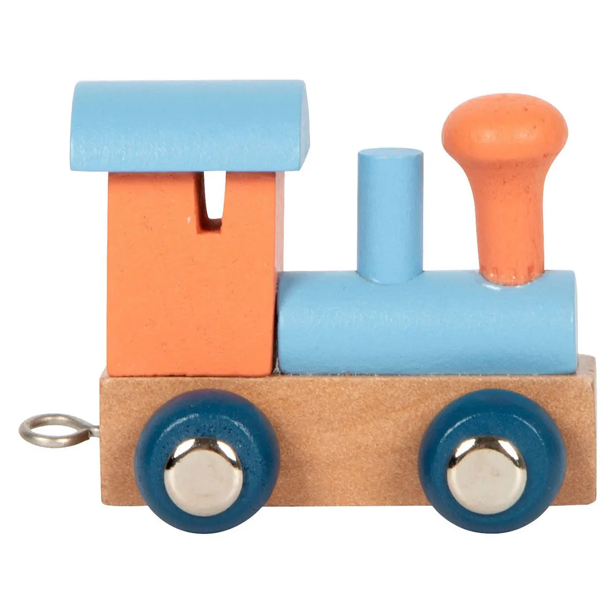 Letters Train Polar Salmon & Ice Blue Train Engine Wooden Toy 1