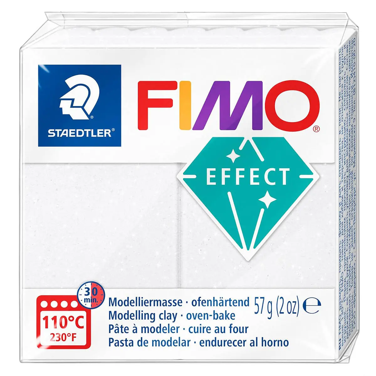 Staedtler Fimo Effect Oven-Bake Modelling Clay Galaxy White 57G 1