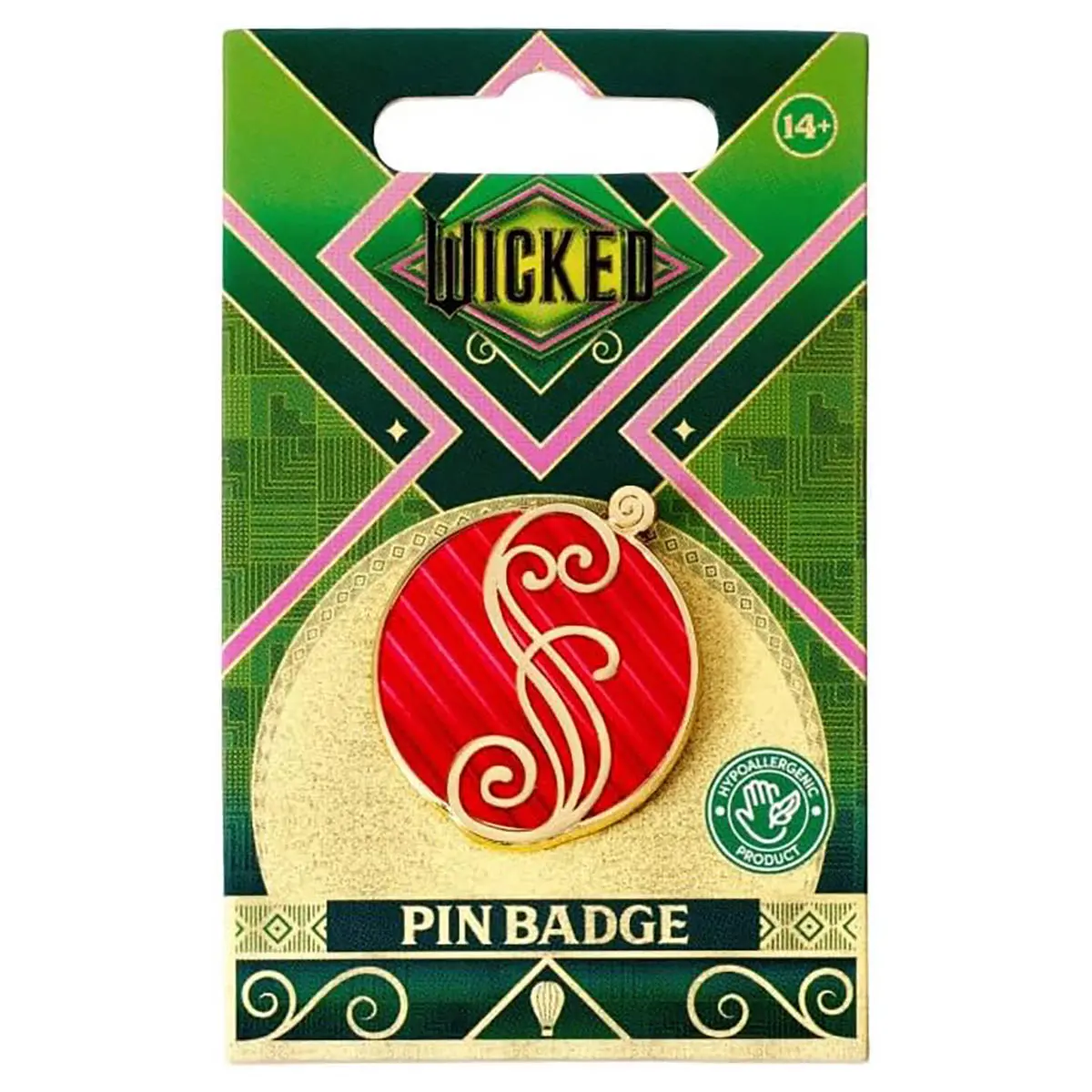 Wicked: Glinda Pink Shiz Logo Pin Badge 1