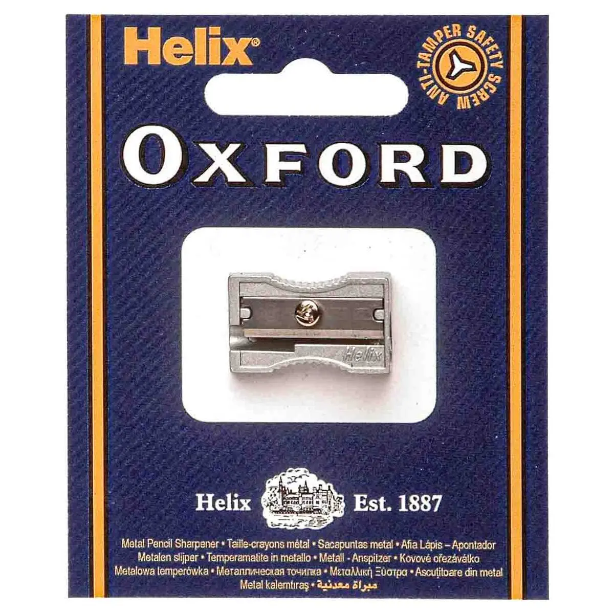 Helix Single Hole Metal Pencil Sharpener 1
