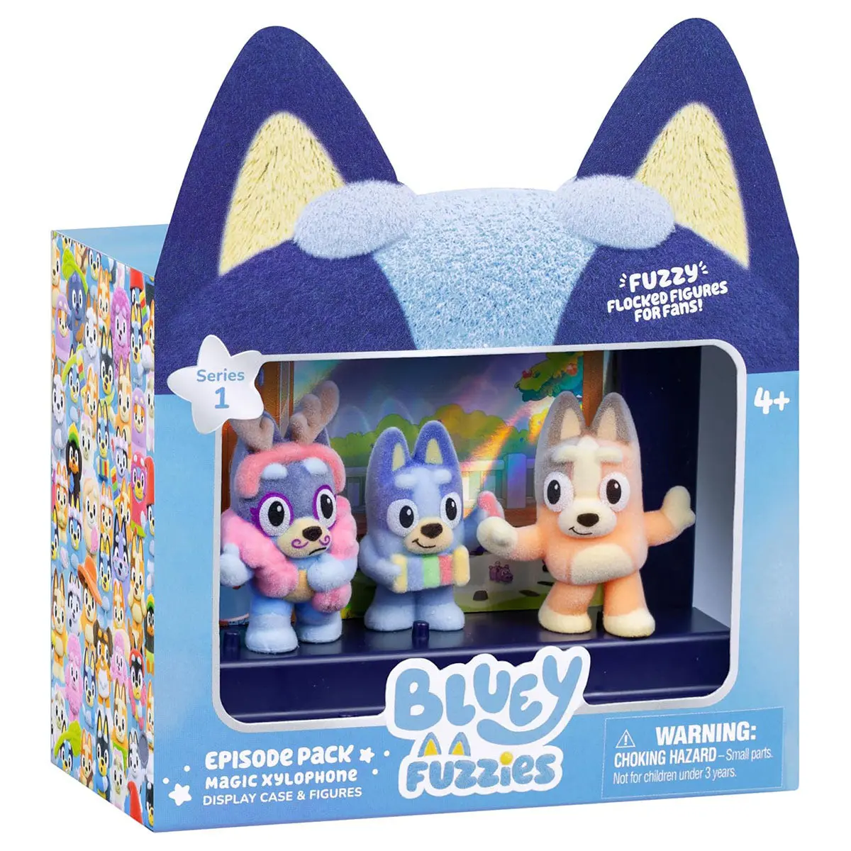 Bluey Fuzzies Episode Pack Magic Xylophone Display Case & Figures 1