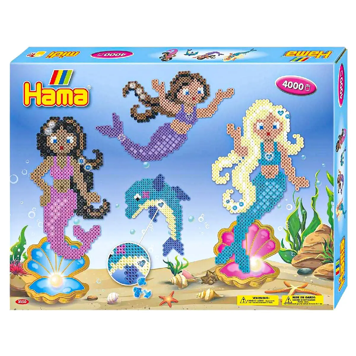 Hama Midi Beads Mermaids Set (4000 Pack) 1