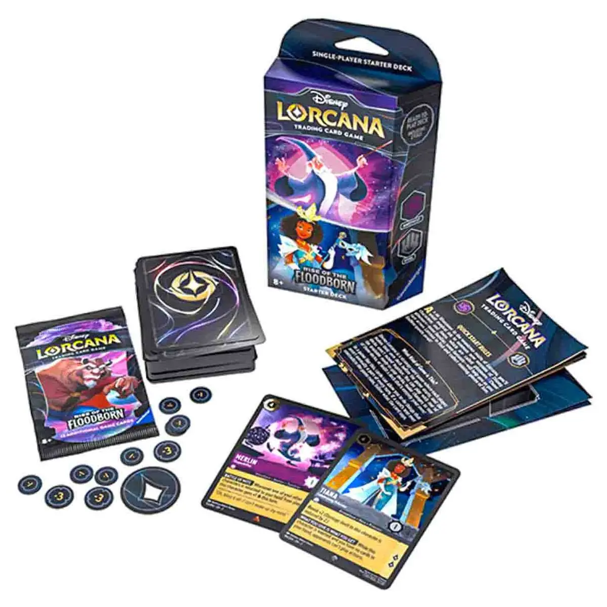 Disney Lorcana: Trading Card Game: Rise Of The Floodborn Starter Deck Amethyst & Steel 2