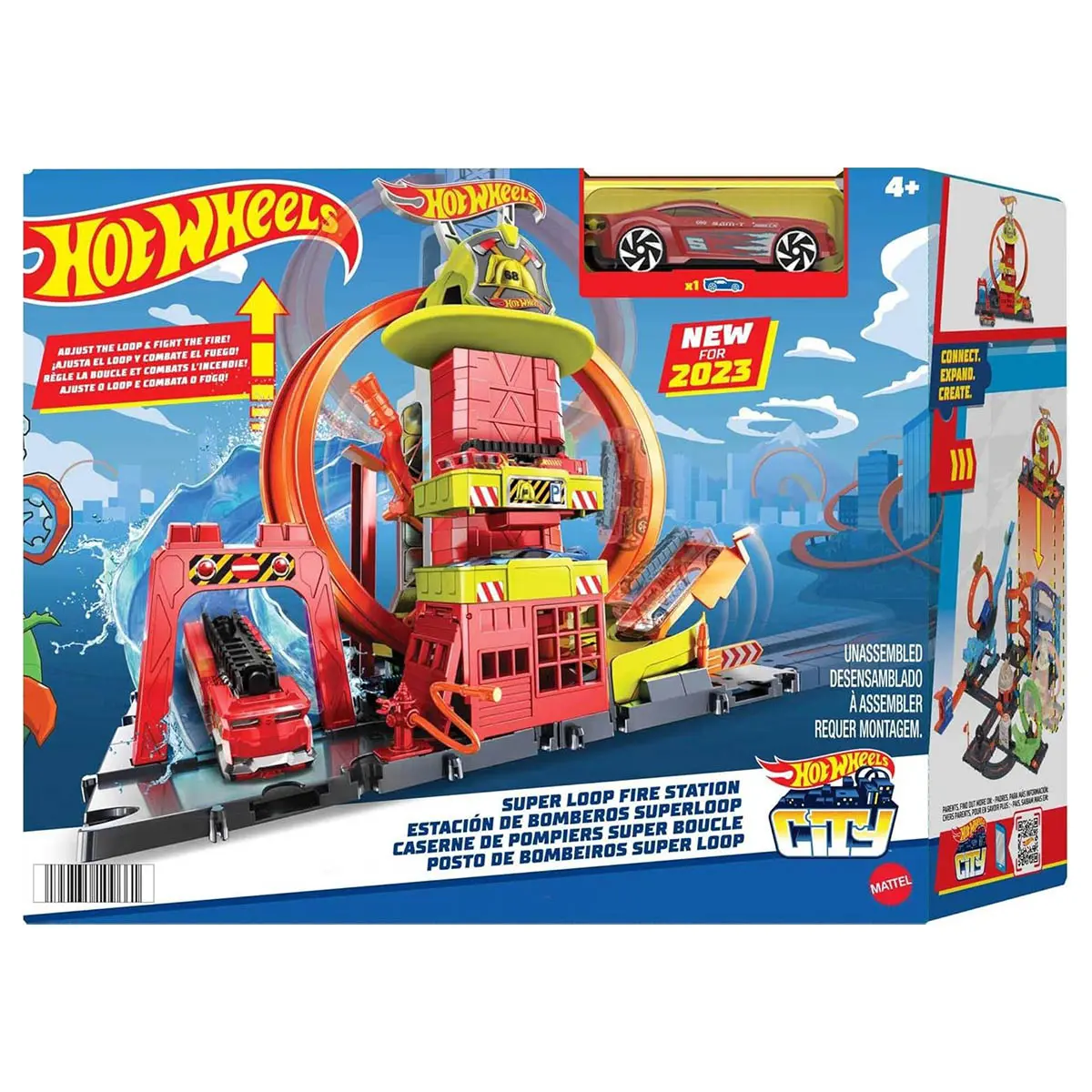 Hot Wheels City: Super Loop Fire Station Set 1