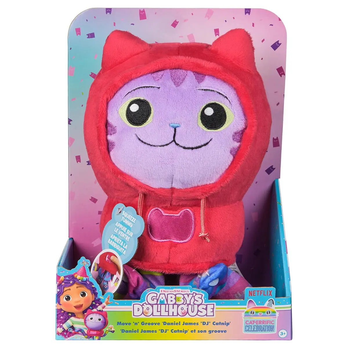 Gabby’S Dollhouse Move 'N' Groove Daniel James 'Dj' Catnip 25Cm Plush 1