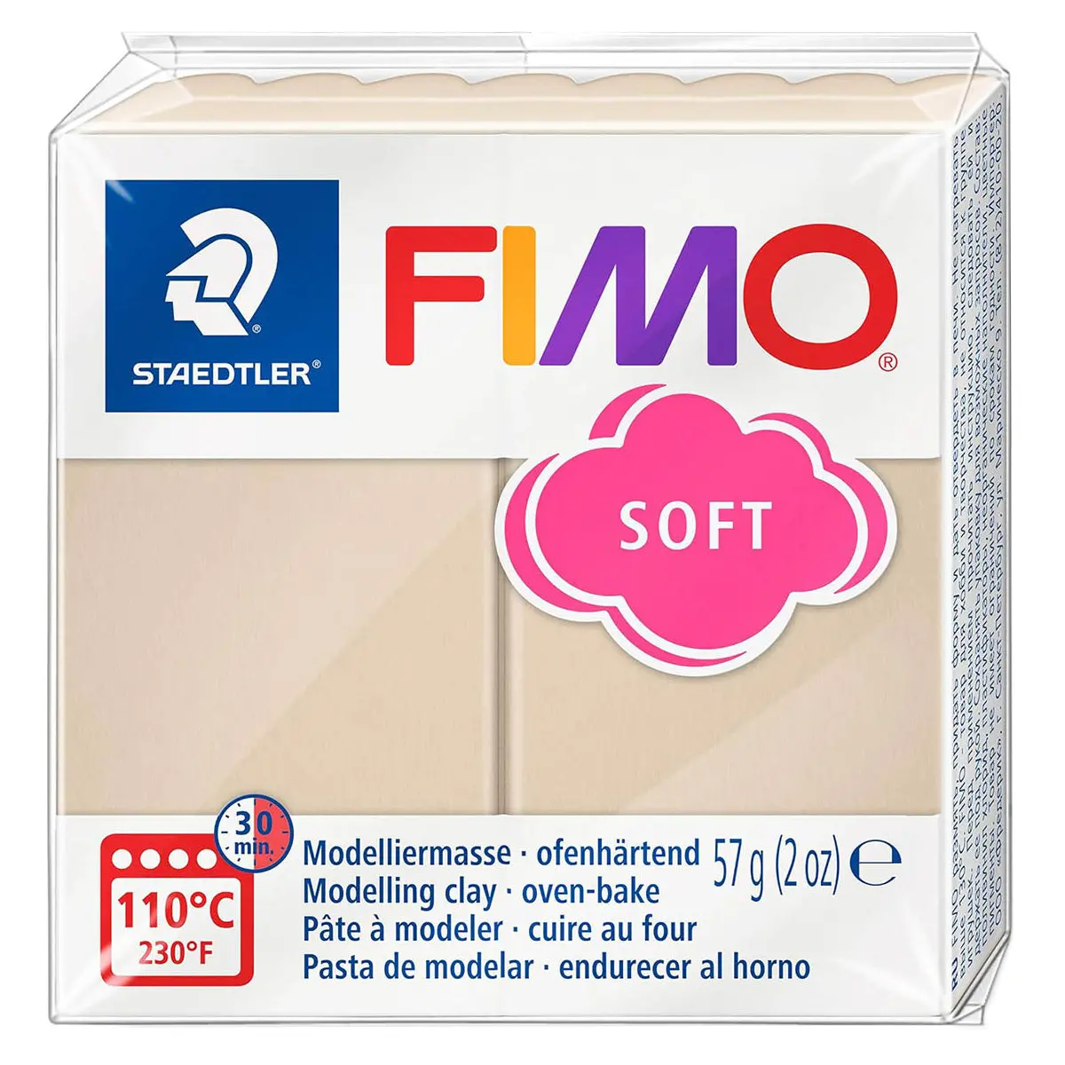 Staedtler Fimo Soft Oven-Bake Modelling Clay Sahara 57G 1