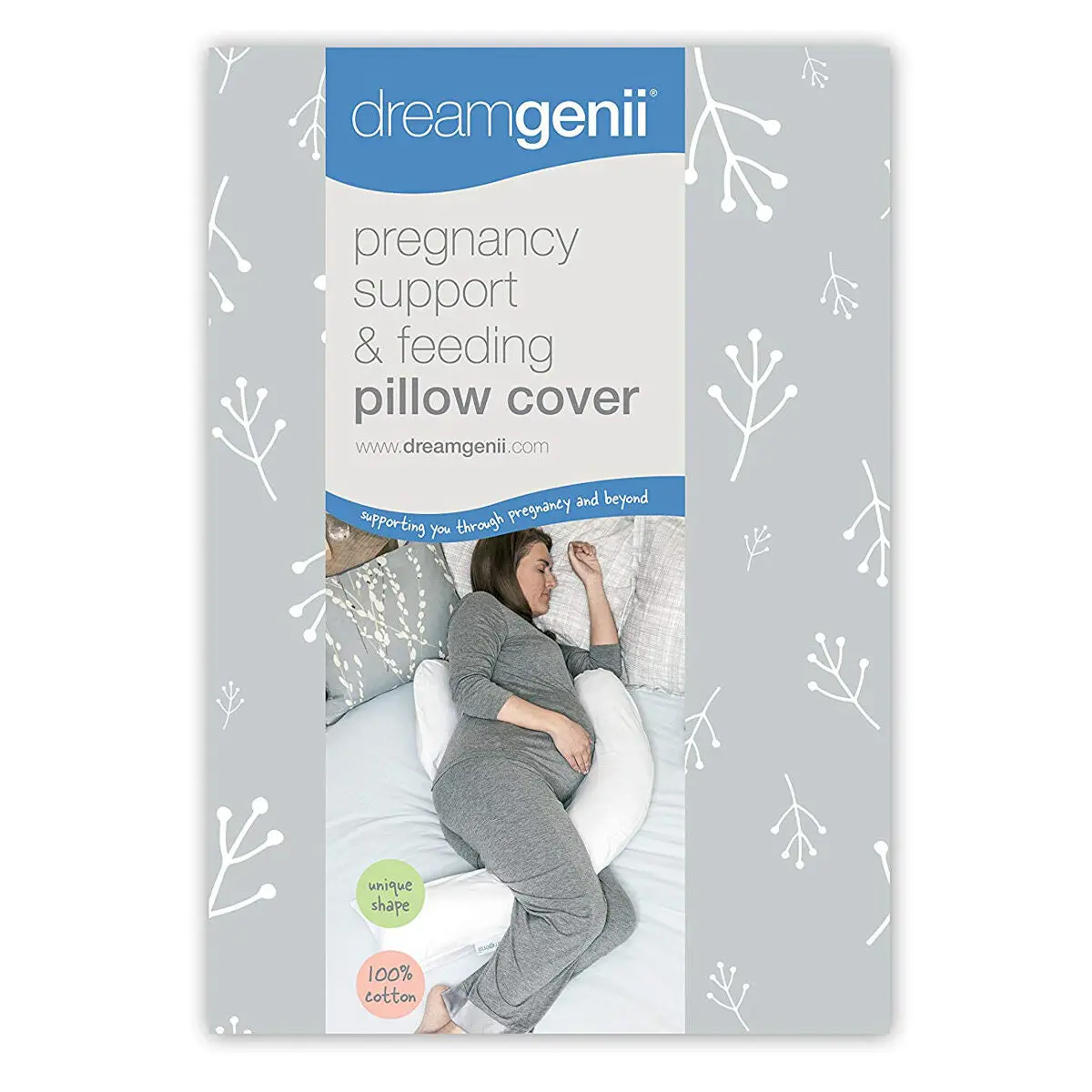 Dream Genii Floral Grey Cotton Cover 1