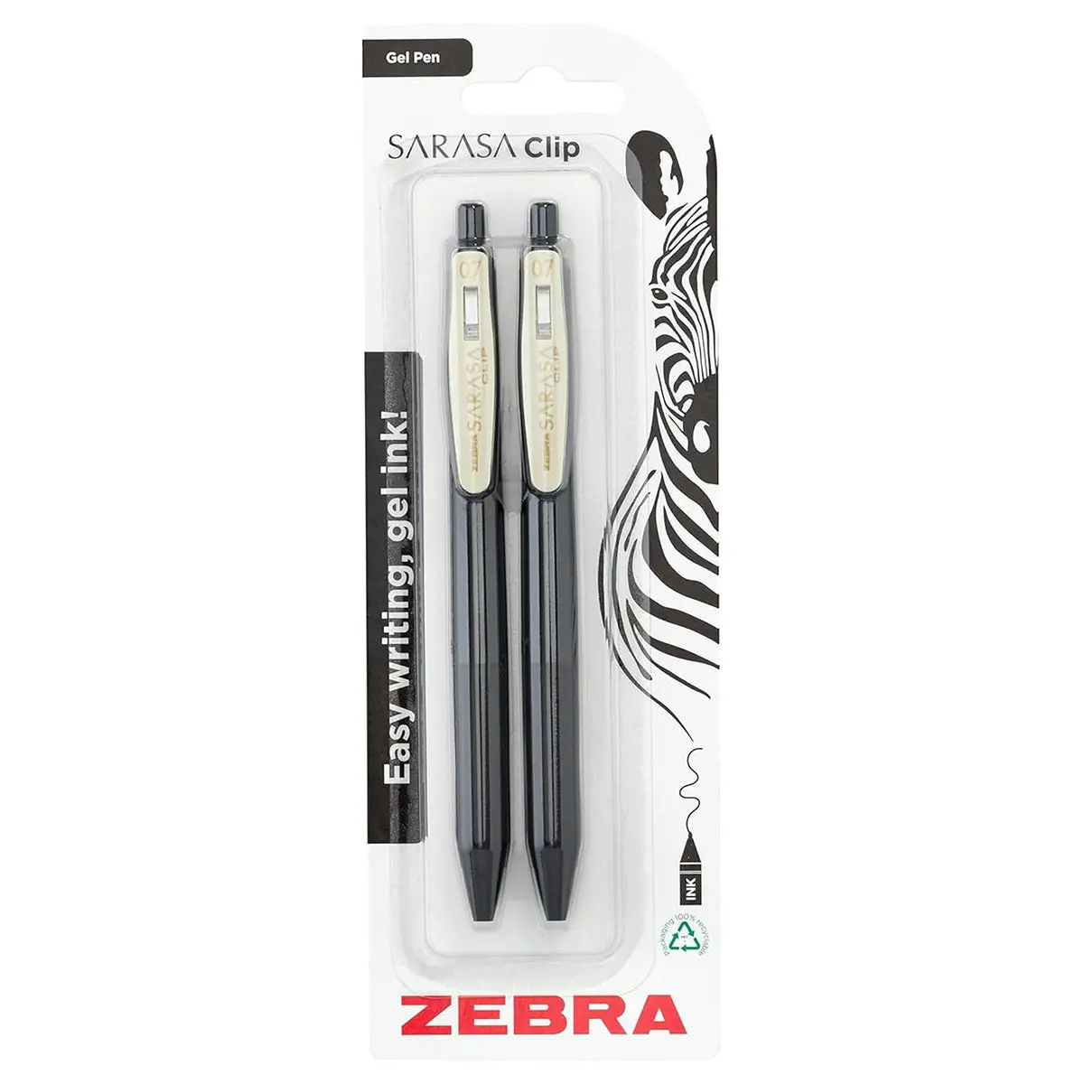 Sarasa Clip Gel 0.7 Mm Vintage Black Ink - 2 Pack 1
