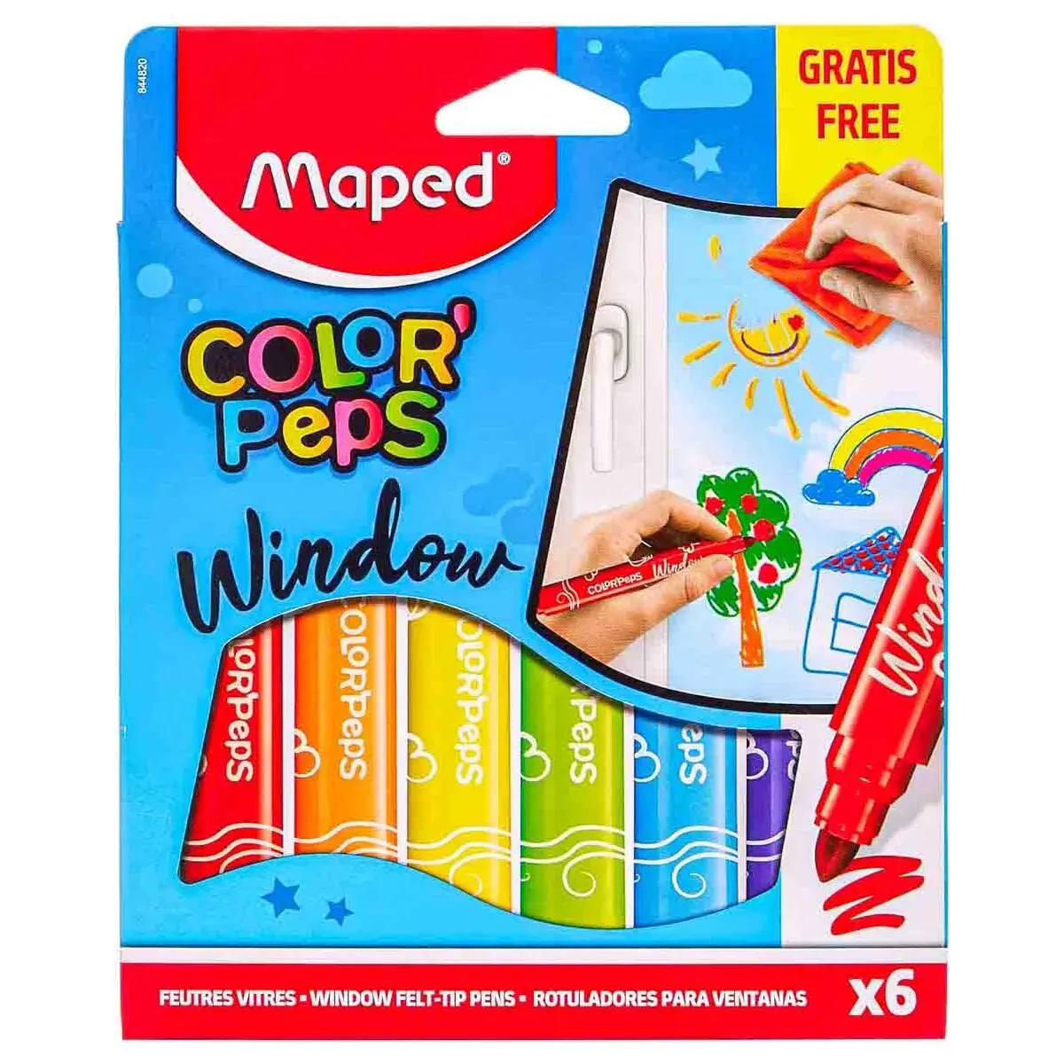 Maped Color'peps Window Felt-Tip Pens (6 Pack) 1