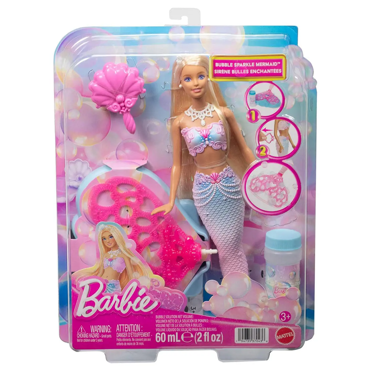 Barbie Bubble Sparkle Mermaid Doll 1