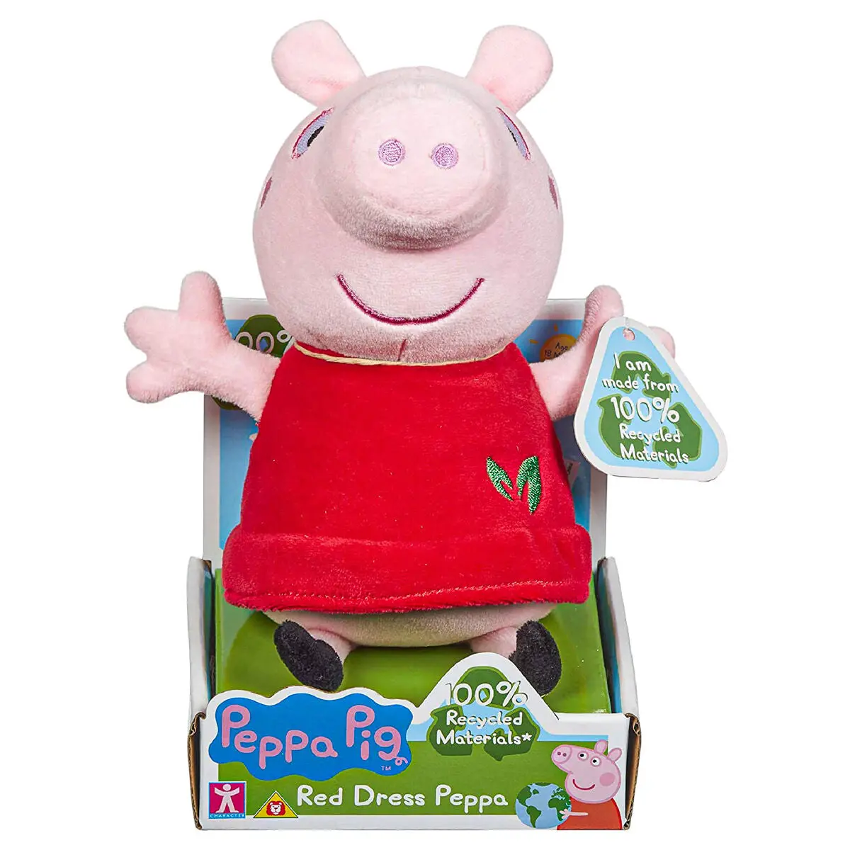 Peppa Pig Red Dress Peppa Soft Toy 100% Recycled Materials 1