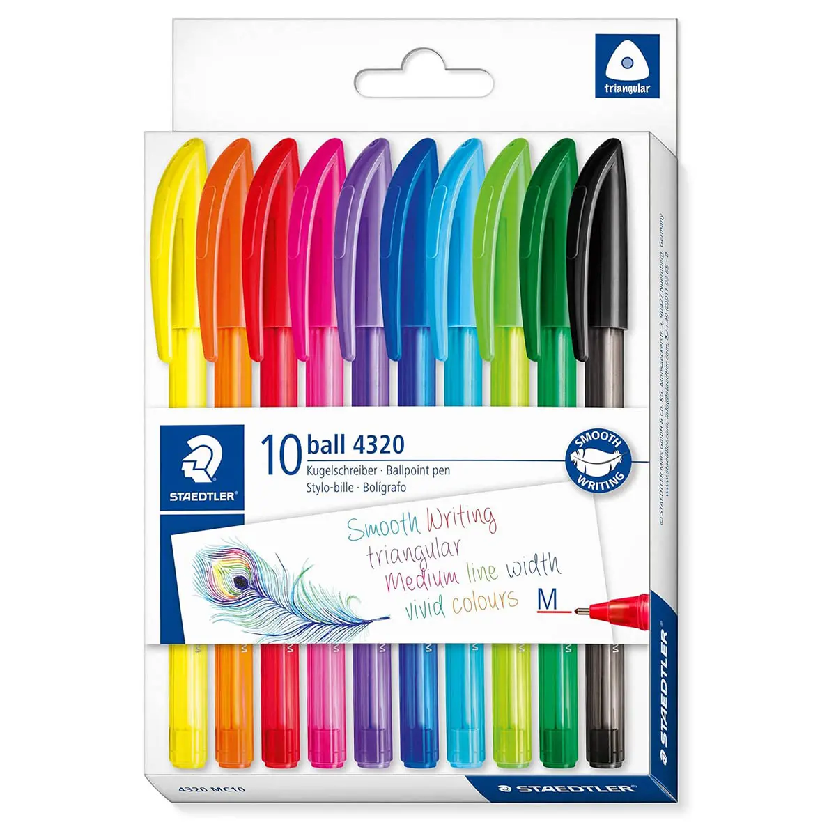 Staedtler Ball Triangular Ballpoint Pens (10 Pack) 1
