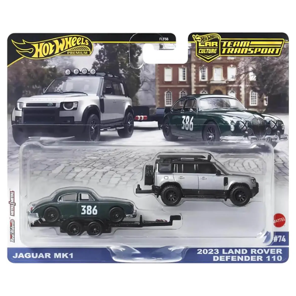 Hot Wheels Car Culture Team Transport: Jaguar Mk1 And 2023 Land Rover Defender 110 1:64 Cars 1