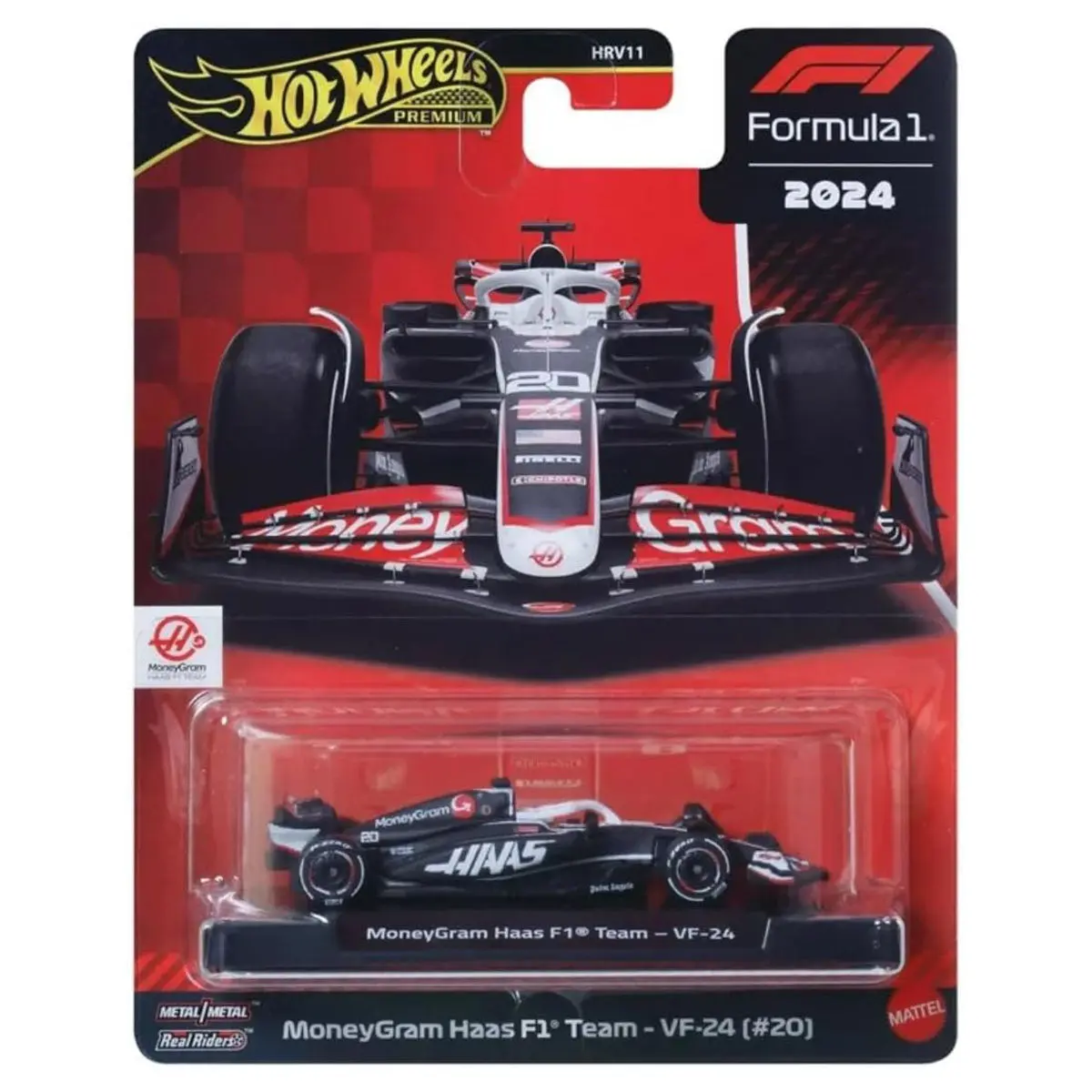 Hot Wheels Formula 1: Race Moneygram Haas F1 Team Vf-24 (#20) Kevin Magnussen 1