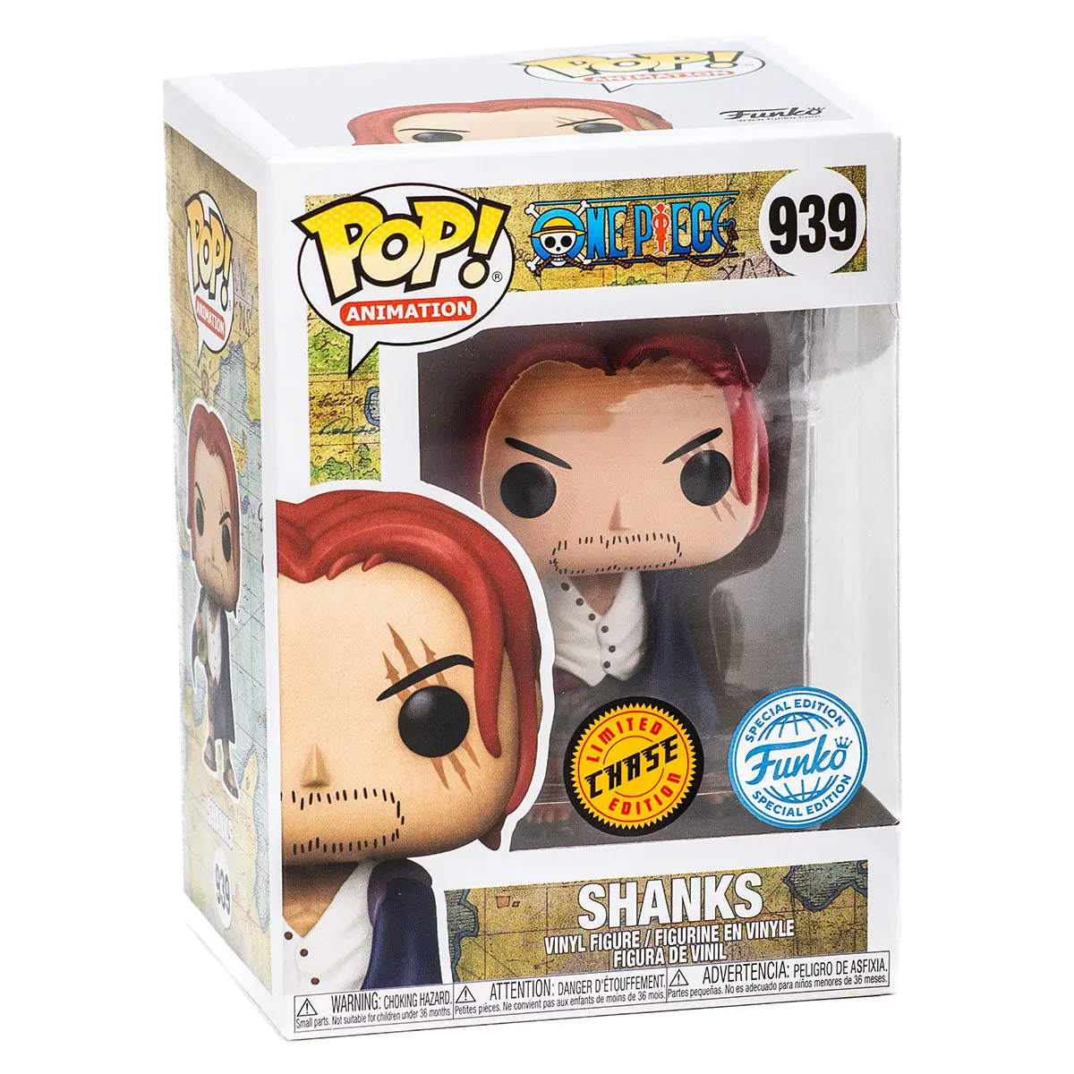 Funko Pop! Animation: One Piece: Shanks Chase Limited Edition Vinyl Figure #939 1