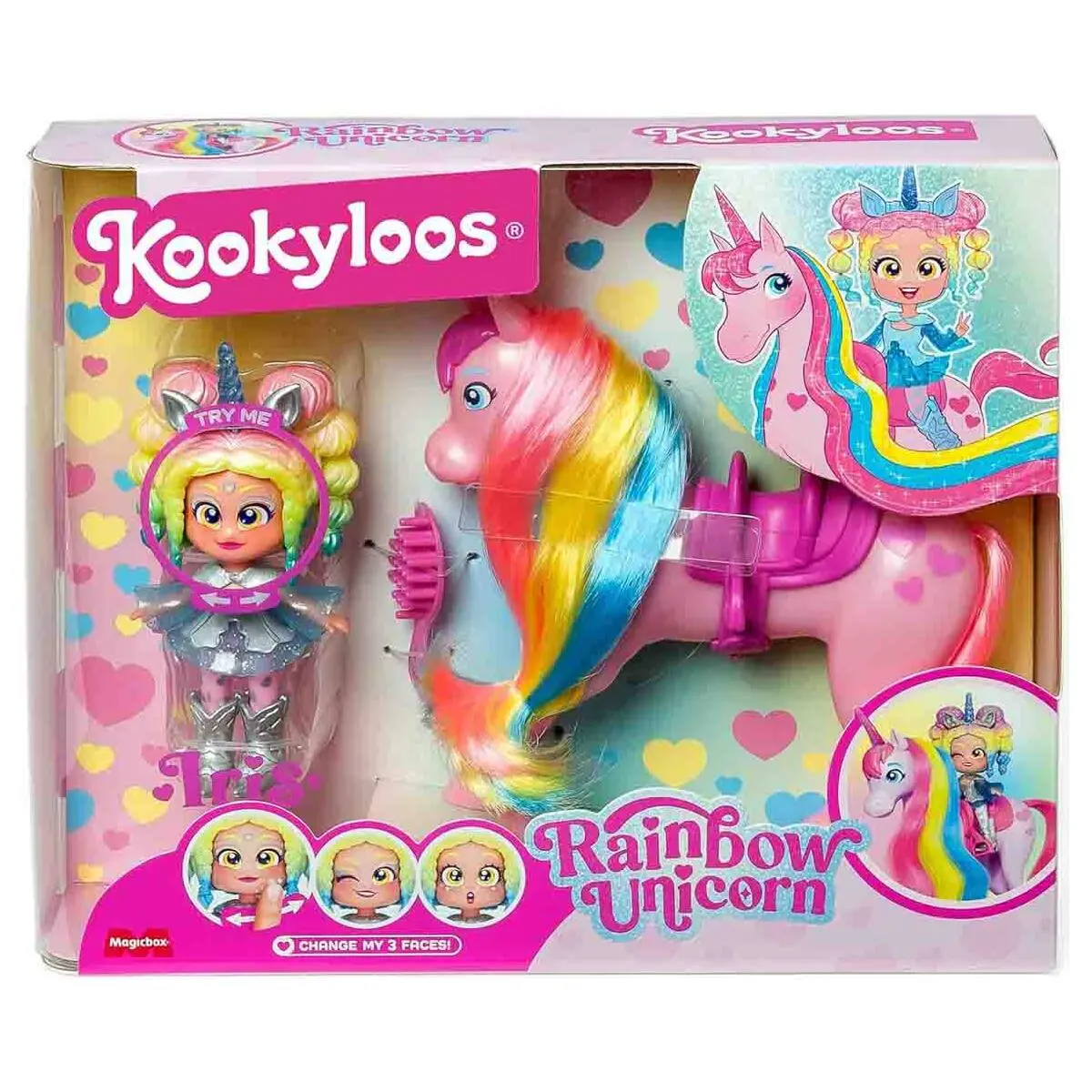 Kookyloos Rainbow Unicorn & Iris Doll 1