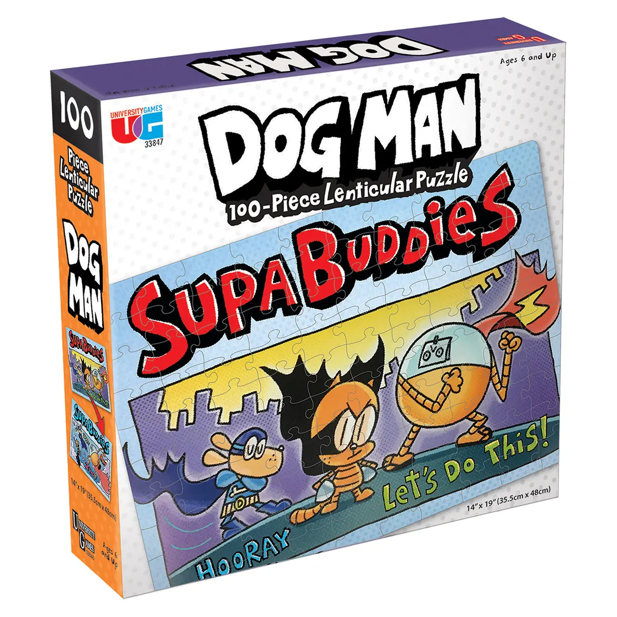 Dog Man Supa Buddies 100 Piece Lenticular Puzzle 1