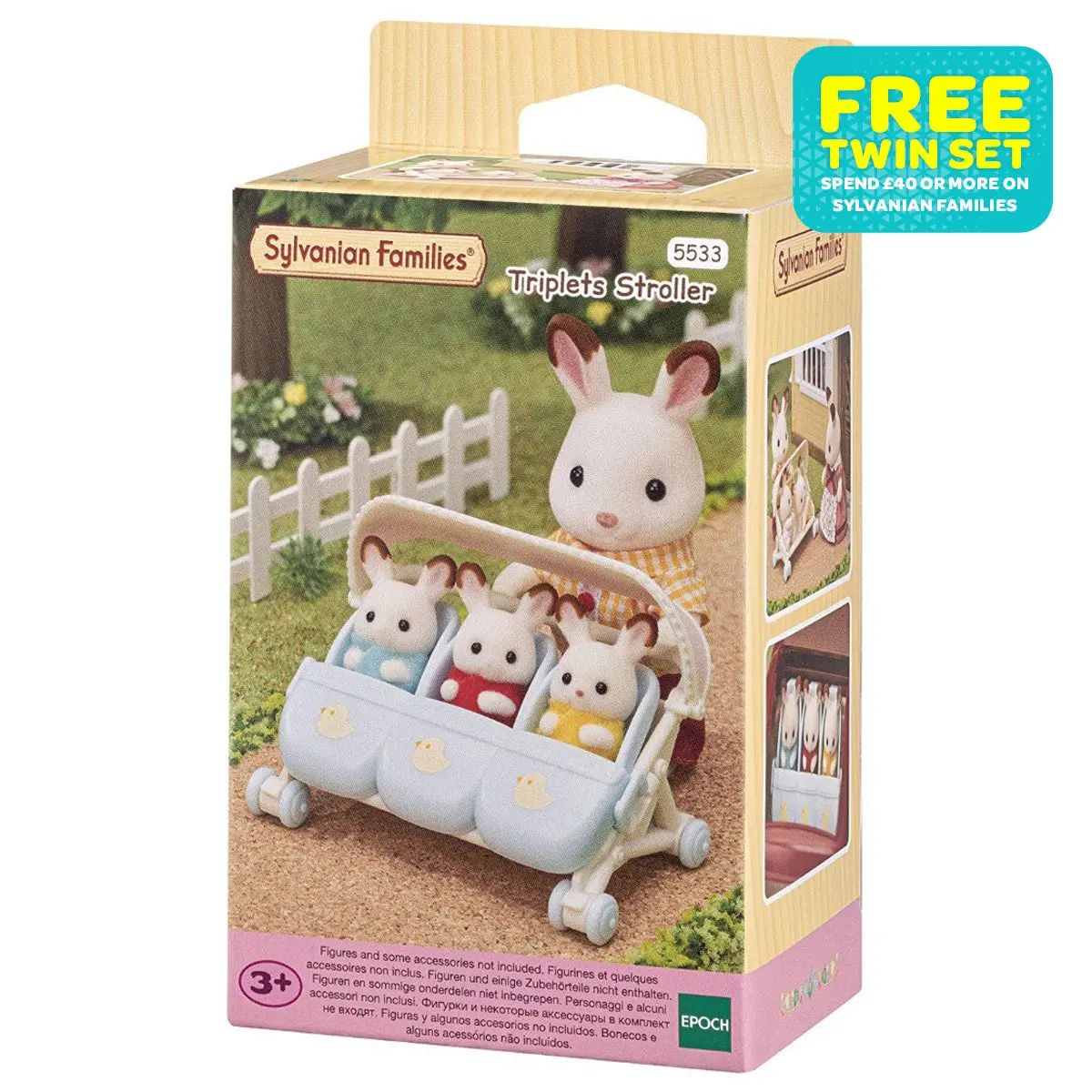 Sylvanian Familes Triplets Stroller 1