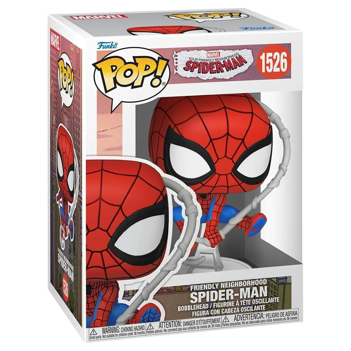Funko Pop! Marvel: Spider-Man: Friendly Neighbourhood Spider-Man Bobblehead Figure #1526 1