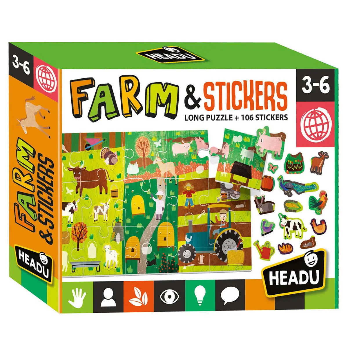 Headu Farm & Stickers Puzzle Set 1