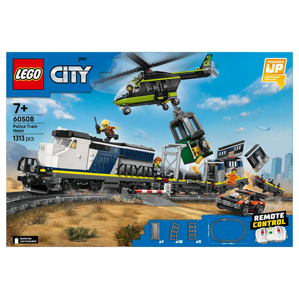 Lego City Police Train Heist Rc Building Set 1