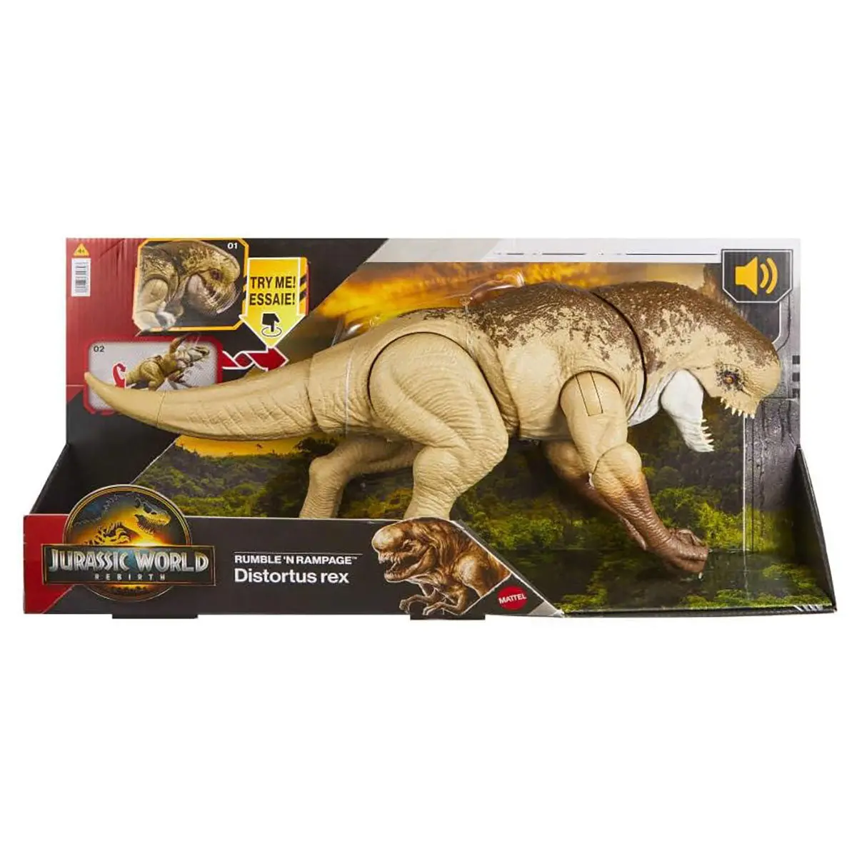 Jurassic World Rumble 'N Rampage Distortus Rex Figure 1