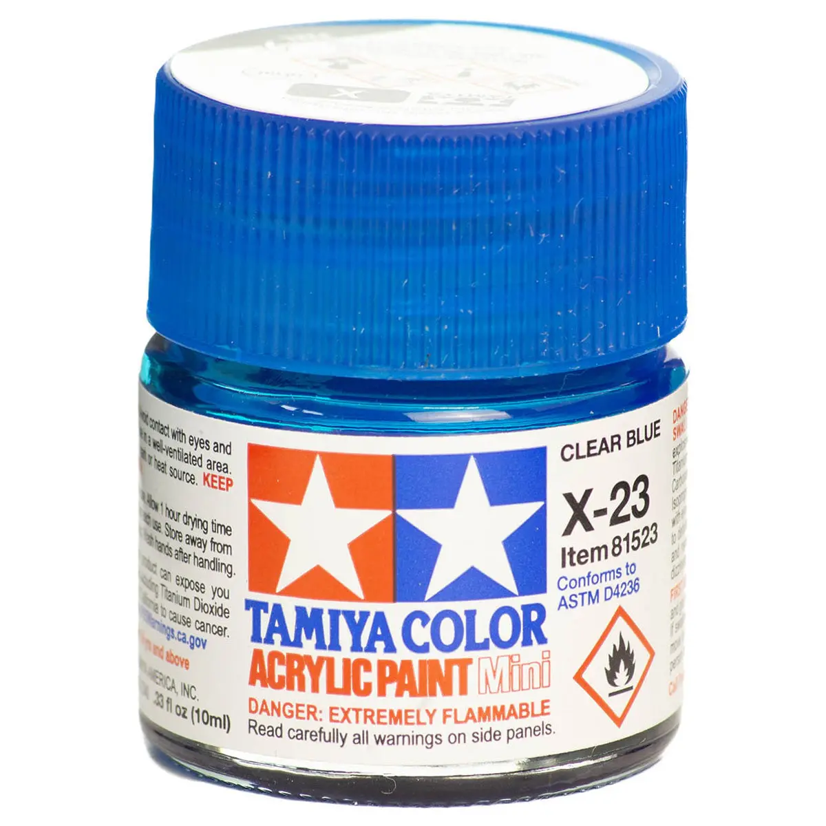 Tamiya Color Acrylic Paint Mini X-23 Clear Blue 1