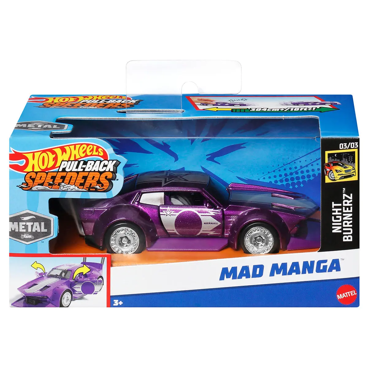 Hot Wheels Pull-Back Speeders Mad Manga Car 1