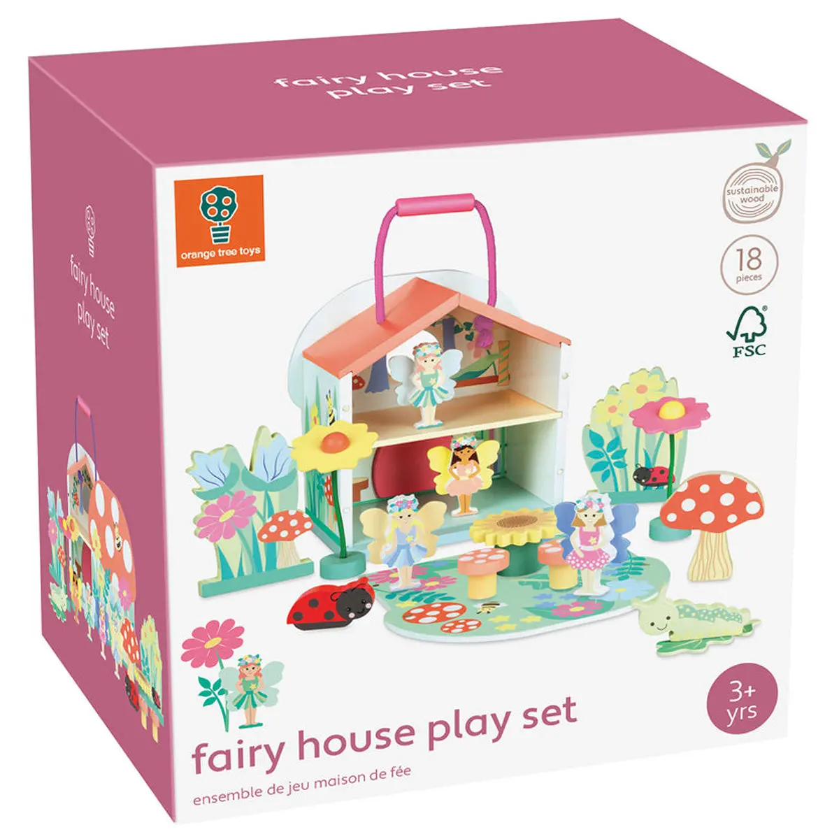 Orange Tree Toys Wooden Fairy House Play Set 1