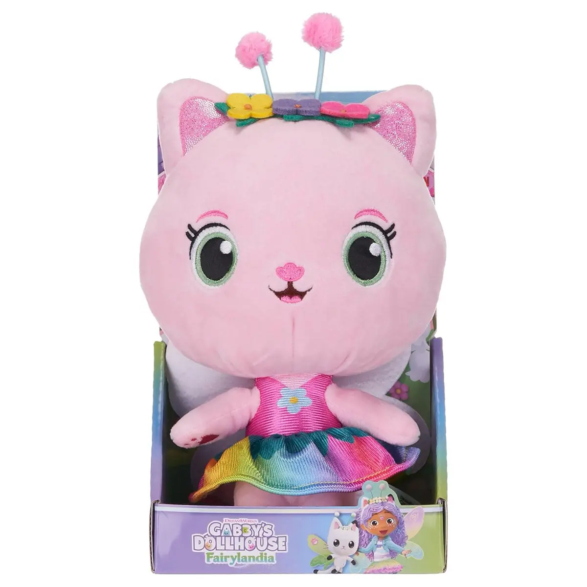 Gabby's Dollhouse Fairylandia Rainbow Kitty 10" Plush 1