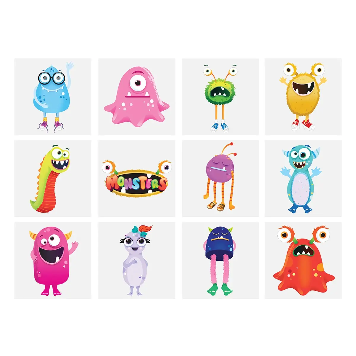 Henbrandt Mini Alien Monster Temporary Fun Tattoos 1