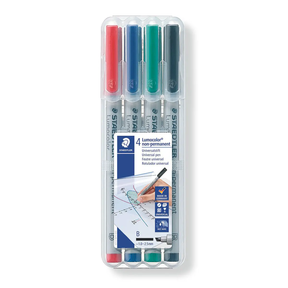 Staedtler Lumocolor Non-Permanent Universal Broad Line Pens Pack Of 4 1