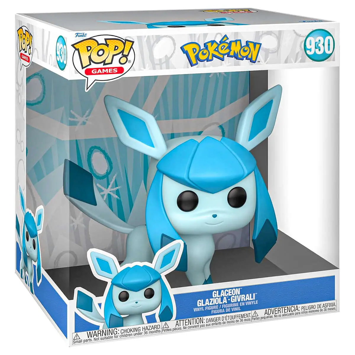 Funko Pop! Games: Pokémon Glaceon 10" Vinyl Figure #930 1