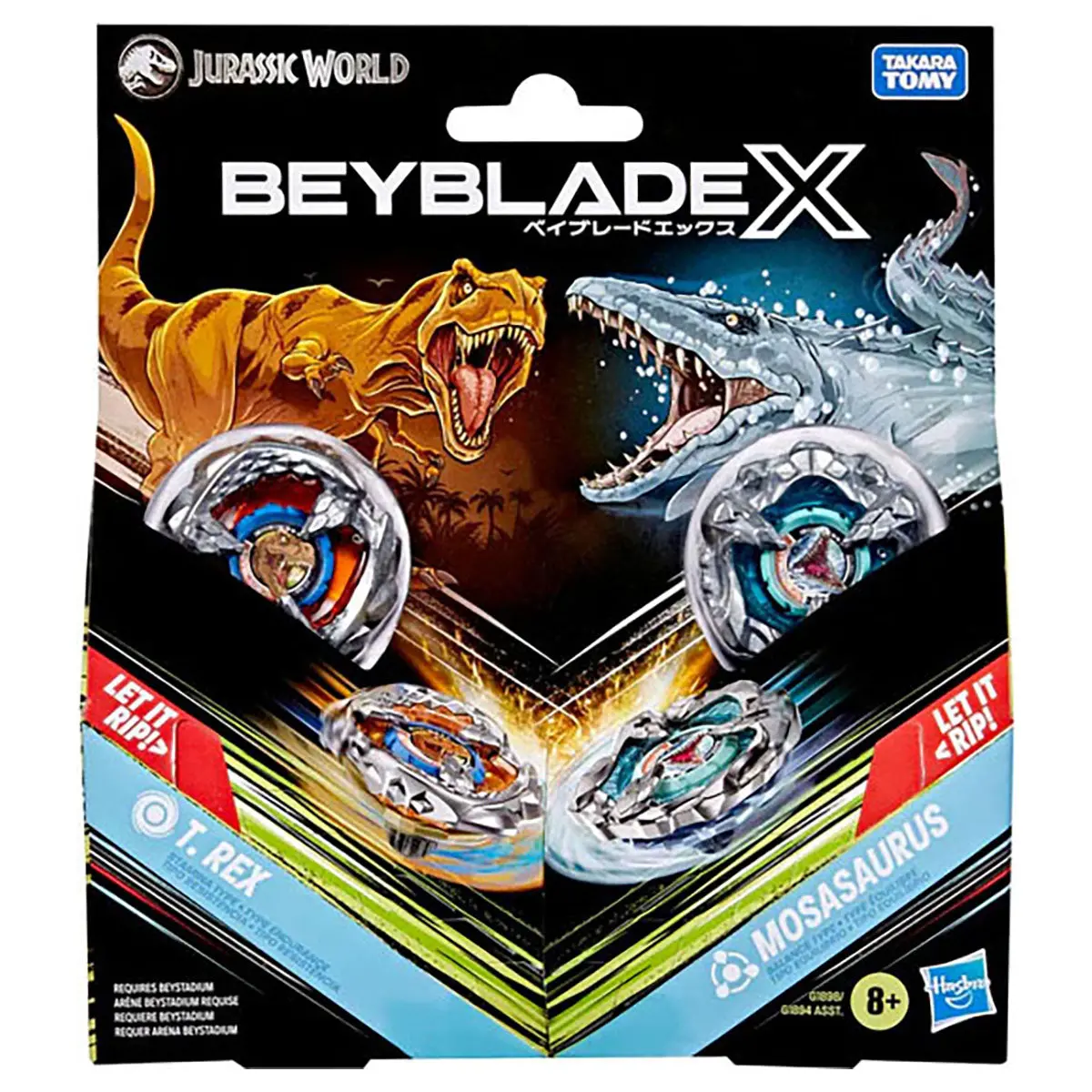 Beyblade X Jurassic World T.Rex Vs Mosasaurus Set 1
