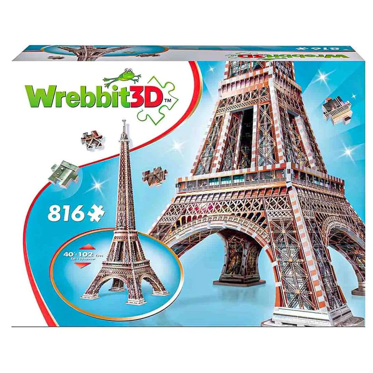 Wrebbit 3D Eiffel Tower 816 Piece Puzzle 1