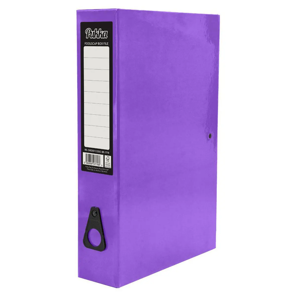 Pukka Brights Foolscap Box File Purple 1