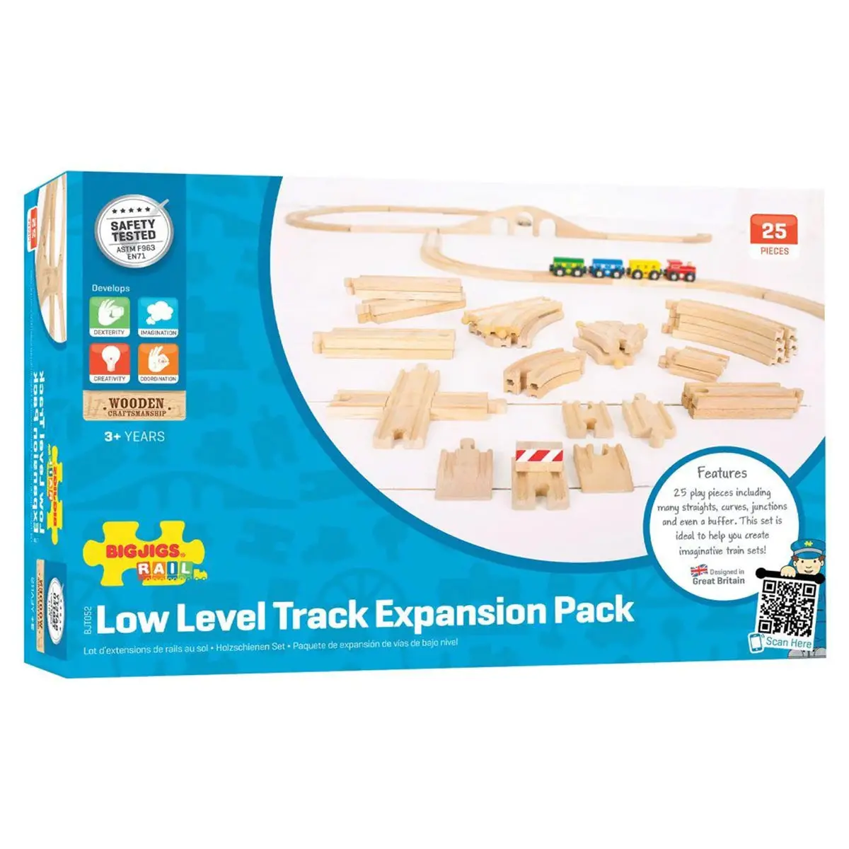 Bigjigs Rail Low Level Track Expansion Pack 1