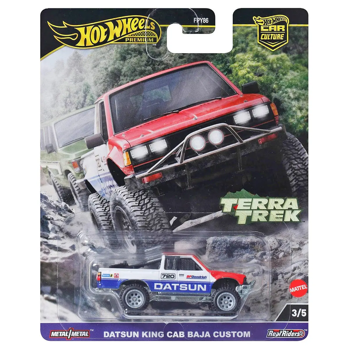 Hot Wheels Premium Car Culture Terra Trek: Datsun King Cab Baja Custom Car (3/5) 1