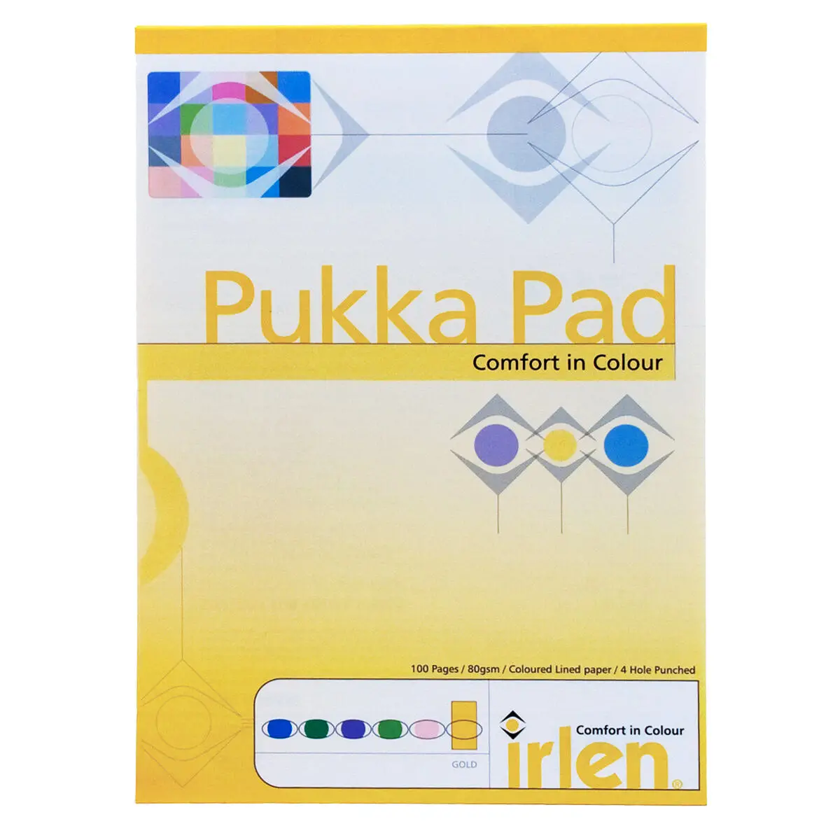 Pukka Pad Comfort In Colour Irlen A4 Pad Gold 1
