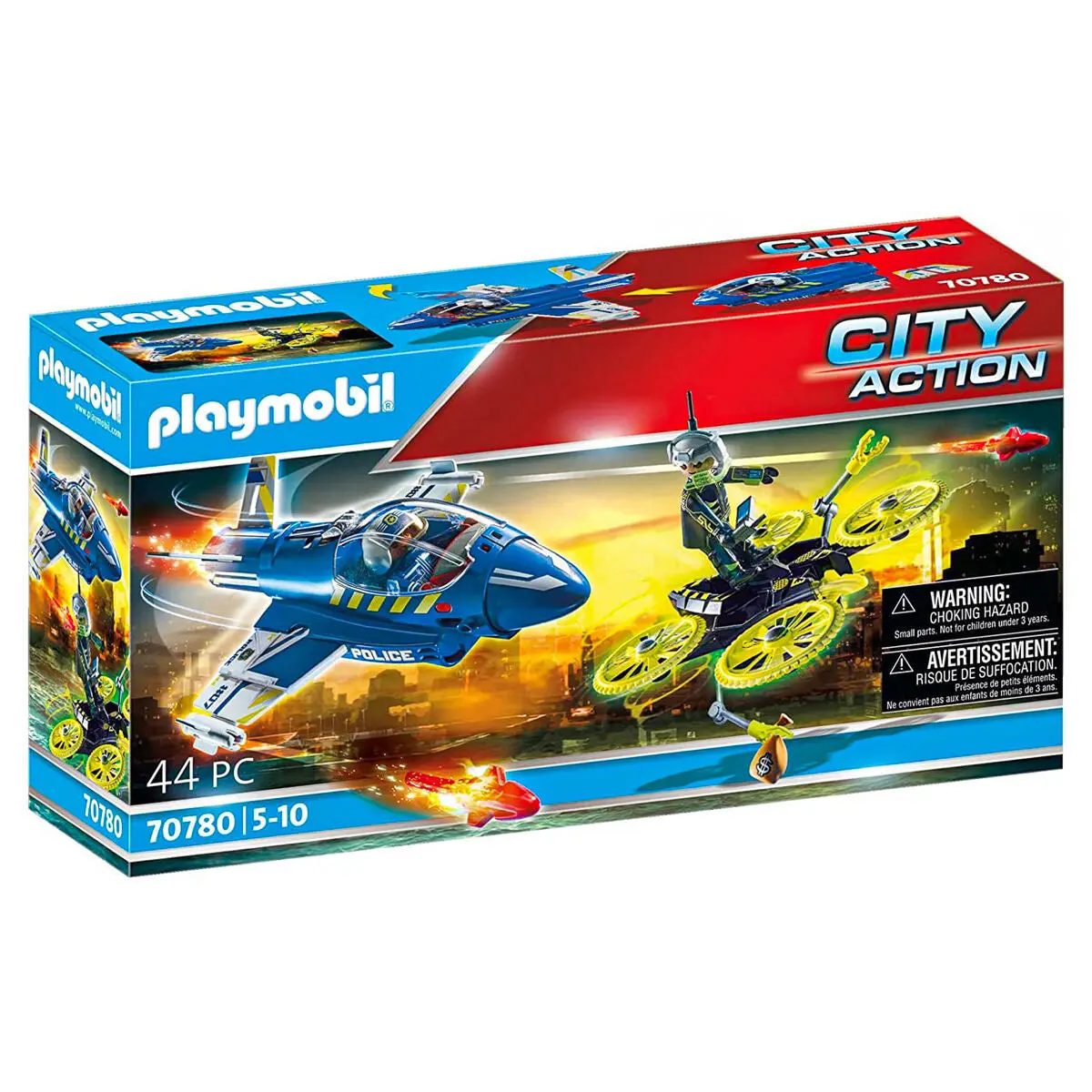 Playmobil City Action Police Jet With Drone Set 1
