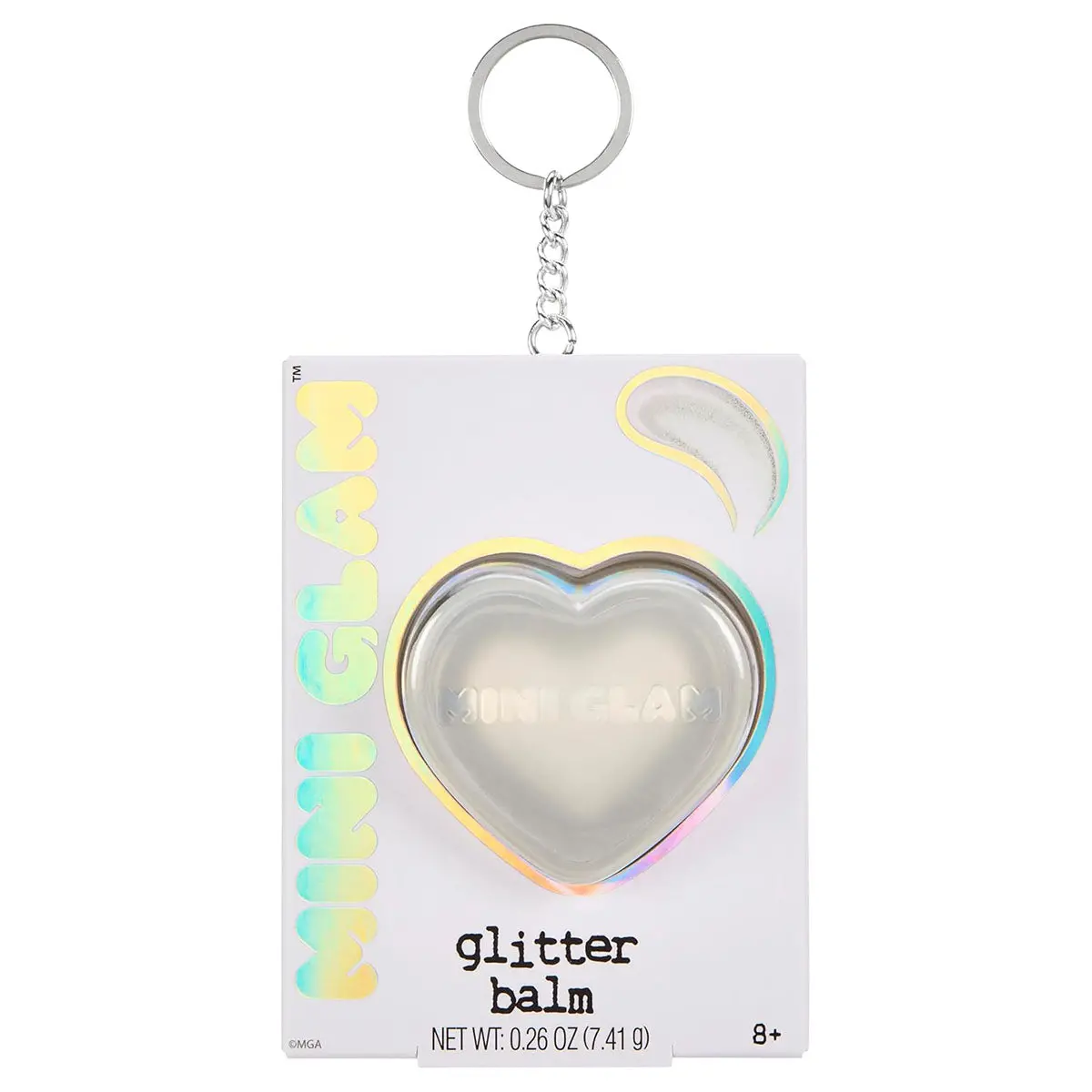 Mini Glam Heart Glitter Balm Extra Credit Keychain 1